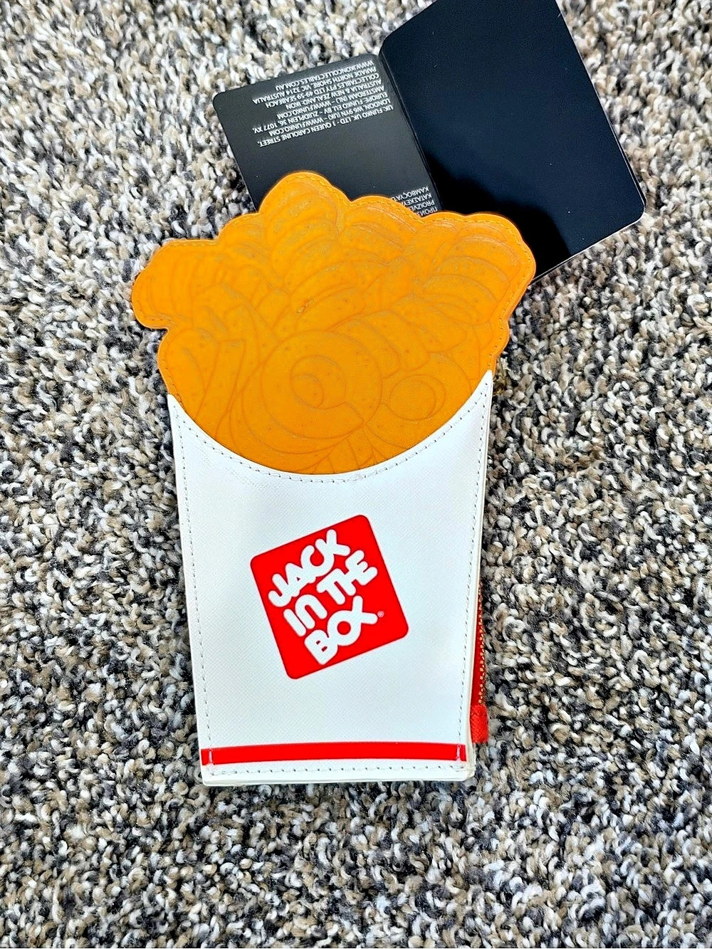 Loungefly Jack in the Box Curly Fries Card Holder White & Orange